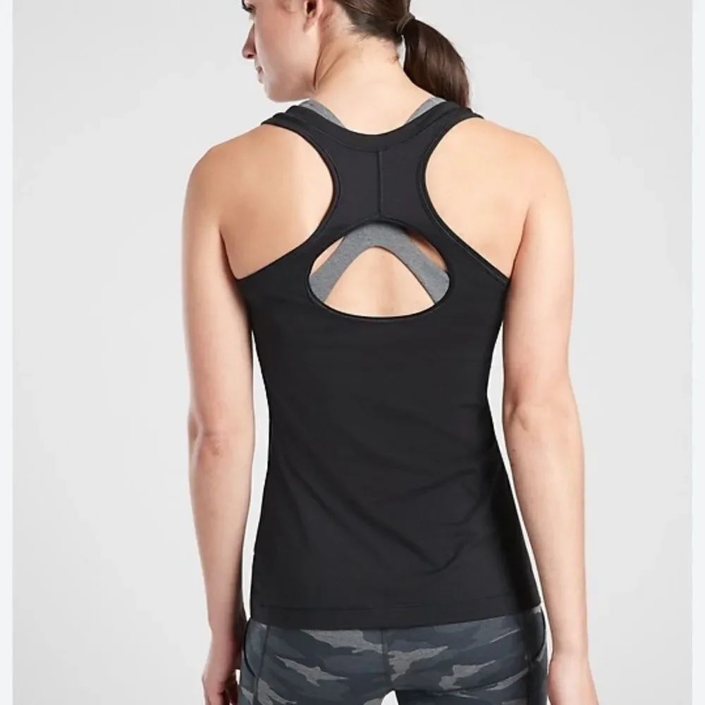 Athleta Nitro Keyhole Black Tank Top Women’s XXS